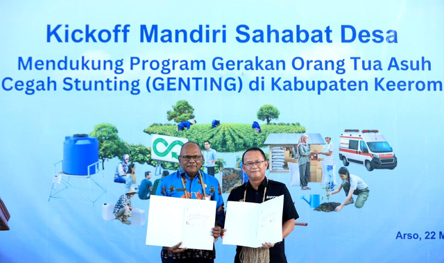 Bank Mandiri dukung Gerakan Orang Tua Asuh Cegah Stunting (GENTING) BKKBN lewat program Mandiri Sahabat Desa. Foto: Dok. Bank Mandiri