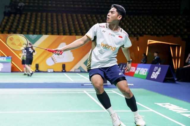 Tunggal putra Indonesia, Zaki Ubaidillah, saat bertanding di Thailand Masters 2026. Foto: Dok. PBSI