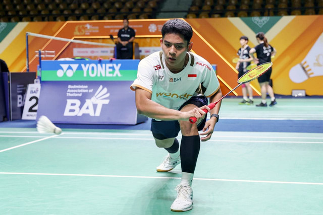 Tunggal putra Indonesia, Zaki Ubaidillah, saat bertanding di Thailand Masters 2026. Foto: Dok. PBSI