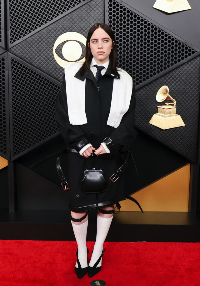 Billie Eilish berpose di karpet merah di  Grammy Awards ke-68 di Los Angeles, California, AS. Foto: REUTERS/Mario Anzuoni