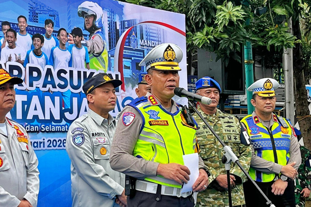 Dirlantas Polda Metro Jaya, Kombes Komaruddin di Polda Metro Jaya, Senin (2/2/2026). Foto: Rayyan/Kumparan