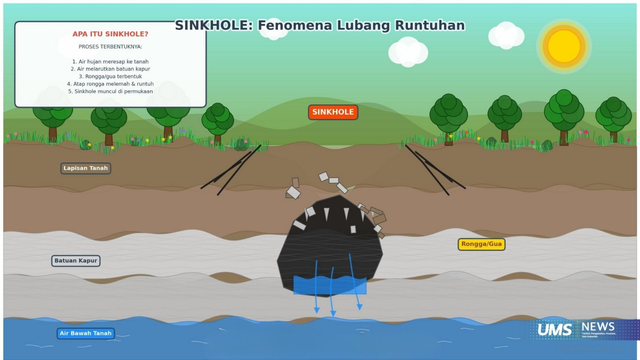 Tak Hanya di Karst, Sinkhole Juga Mengintai Perkotaan: Ini Penjelasan Pakar UMS