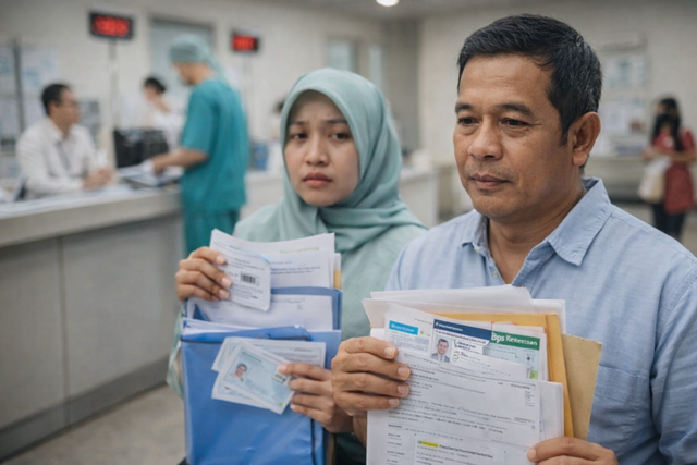 Proses administrasi dan verifikasi layanan kesehatan. AI