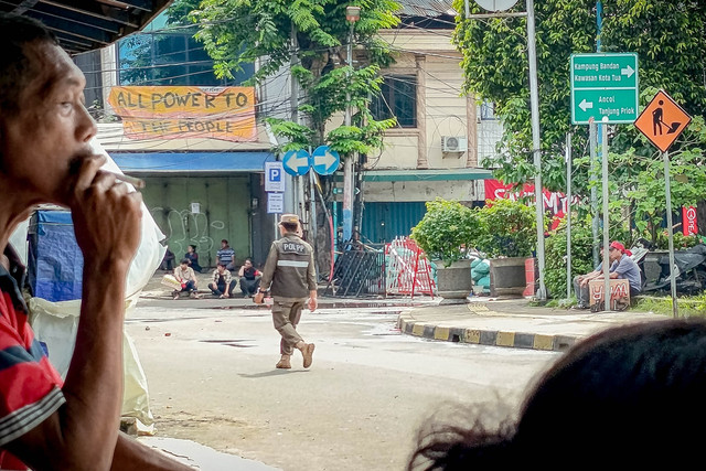 Suasana syuting film Extraction: Tygo yang berlangsung di Jalan Cengkeh, kawasan Kota Tua, Jakarta Barat, Selasa (3/2/2026). Foto: Jamal Ramadhan/kumparan