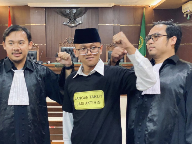 Perdana Arie saat menghadiri sidang tuntutan di PN Sleman, Selasa (3/2). Foto: Pandangan Jogja/Resti Damayanti