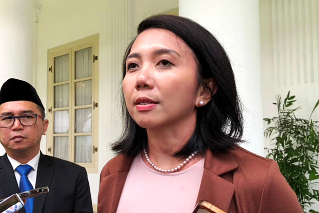 Jubir Kementerian Luar Negeri, Yvonne Mewengkang, saat memberi keterangan pers di kantor Kemlu RI, Jakarta, Selasa (3/2/2026). Foto: Firda Brillianti/kumparan