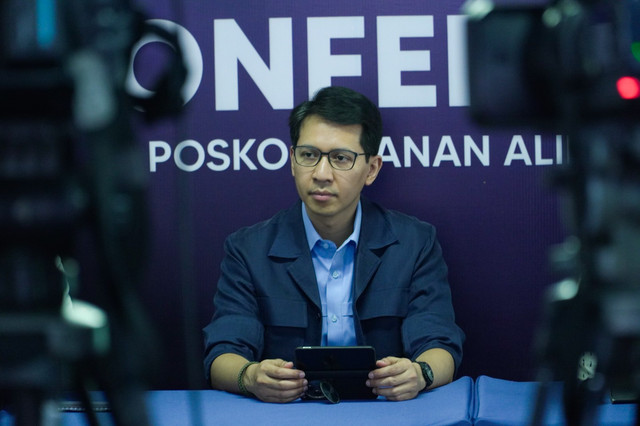 Direktur Utama PPK GBK, Rakhmadi Afif, dalam konferensi Pers di Jakarta, Selasa (3/2). Foto: Dok. Humas GBK