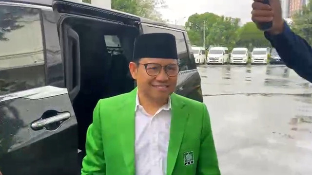 Ketum PKB Abdul Muhaimin Iskandar tiba di Istana Negara, Jakarta Pusat, Rabu (4/2/2026). Foto: Zamachsyari/kumparan