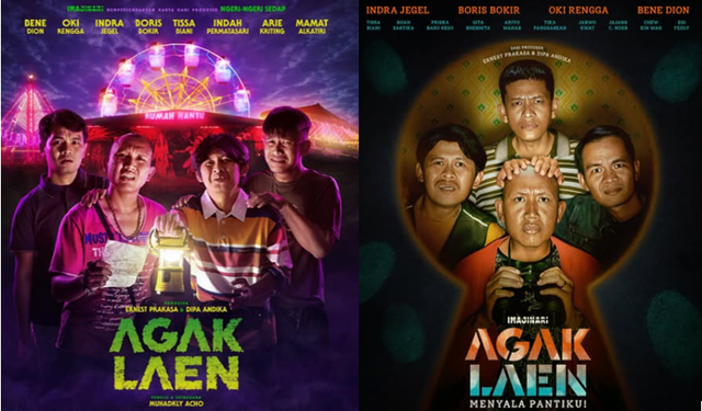 Poster film Agak Laen (2024) dan Agak Laen 2: Menyala Pantiku (2025) (Sumber: Instagram Pilem Agak Laen)