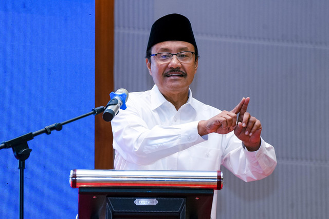 Menteri Sosial Saifullah Yusuf (Gus Ipul) membuka acara Sinkronisasi Data Pokok Pendidikan (Dapodik) 66 titik Sekolah Rakyat Tahap 1C yang digelar di Hotel Grand Travello Bekasi, Rabu (4/2/2026). Foto: Dok. Kemensos