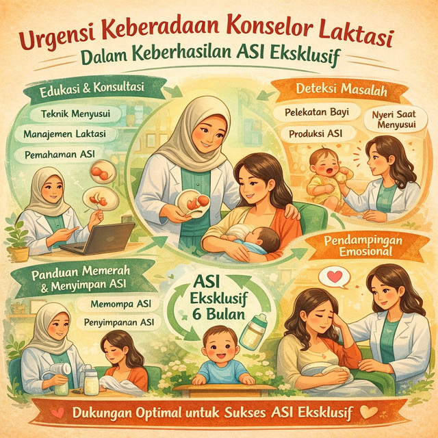 Ilustrasi Urgensi Keberadaan Konselor Laktasi Dalam Keberhasilan ASI Eksklusif (Sumber Gambar: ChatGPT)