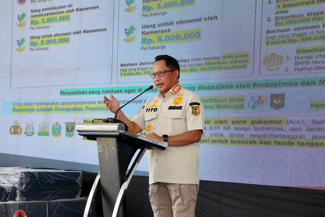 Ketua Satuan Tugas (Kasatgas) Percepatan Rehabilitasi dan Rekonstruksi (PRR) Pascabencana Sumatera Muhammad Tito Karnavian. Foto: Dok. Kemendagri
