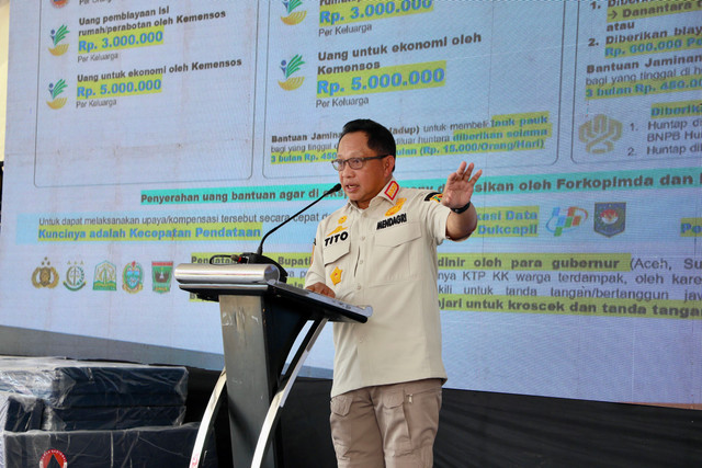 Ketua Satuan Tugas (Kasatgas) Percepatan Rehabilitasi dan Rekonstruksi (PRR) Pascabencana Sumatera Muhammad Tito Karnavian. Foto: Dok. Kemendagri