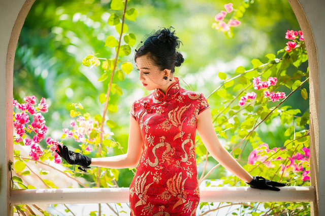 Ilustrasi Wanita mengenakan Cheongsam. Foto: Pixabay.