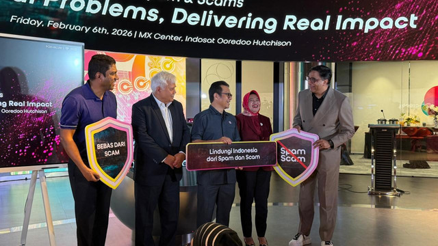 Media Update Fitur Anti-Spam dan Anti-Scam, Indosat berhasil mendeteksi lebih dari 2 miliar ancaman digital terkiat spam dan scam. Foto: Habib Allbi Ferdian/kumparan