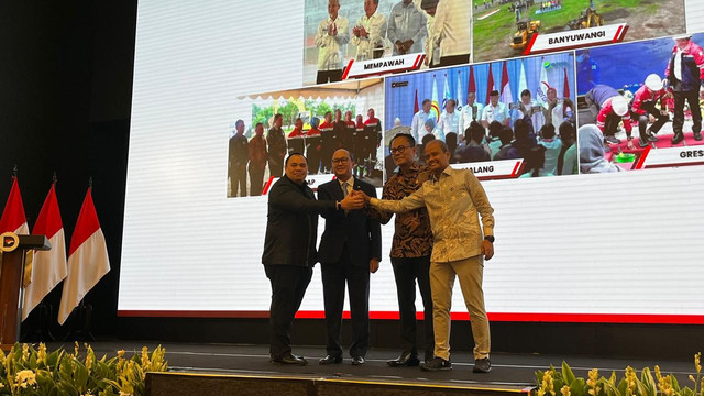 Groundbreaking proyek hilirisasi Danantara Indonesia Fase 1, Jumat (6/2/2026). Foto:  Fariza/kumparan