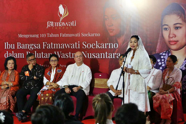 Puti Guntur Soekarno saat memberi sambutan di acara Fatmawati Trophy di Museum Fatmawati, Jakarta Selatan, Sabtu (7/2/2026). Foto: Dok. Istimewa