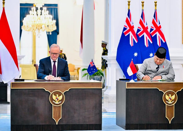 Penandatanganan Traktat Keamanan Indonesia–Australia. Foto: Sekretariat Kabinet RI
