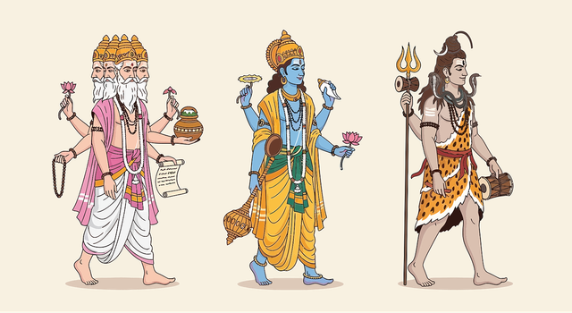 Ilustrasi Trimurti dalam Agama Hindu, Foto: Pixabay.
