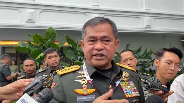 Kepala Staf TNI Angkatan Darat, Maruli Simanjuntak datangi Istana Kepresidenan Jakarta, Senin (9/2/2026). Foto: Zamachsyari/kumparan