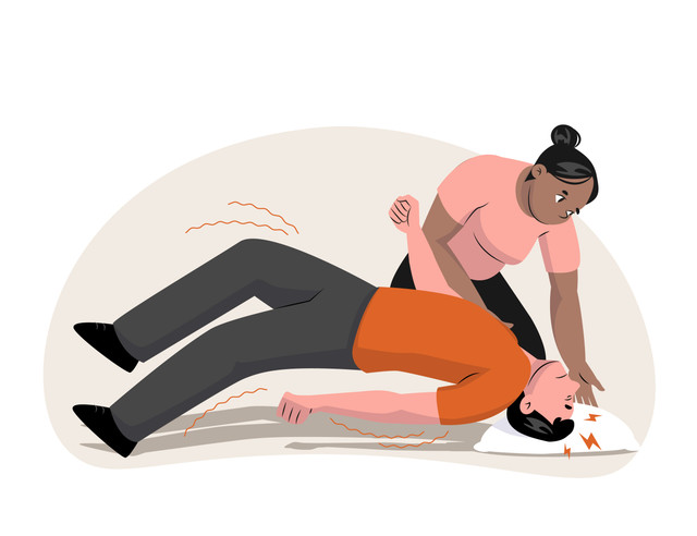Ilustrasi pertolongan pertama pada seseorang yang mengalami kejang. Foto: Freepik