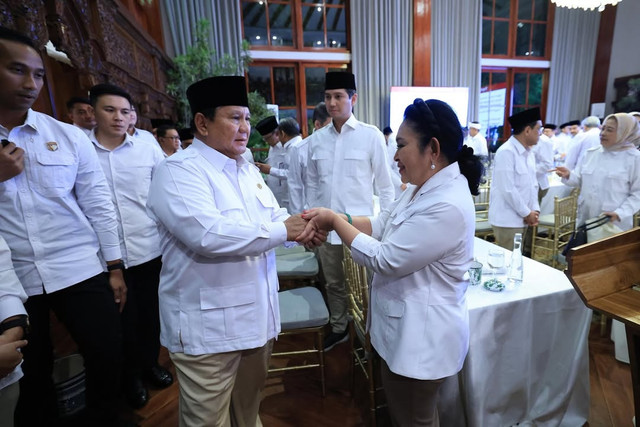 Presiden Prabowo menghadiri ulang tahun 18 Tahun Partai Gerindra. Foto: Instagram @prabowo 