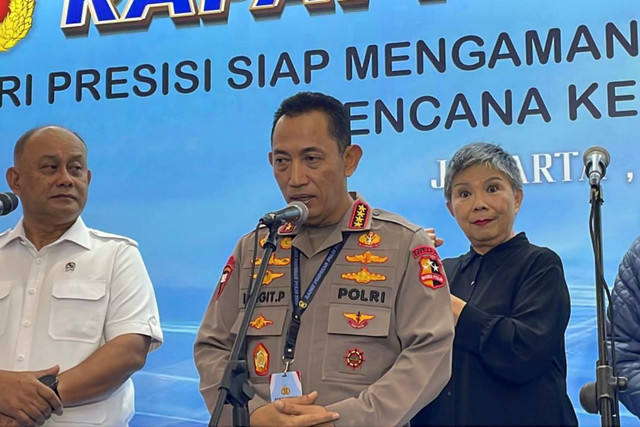 Kapolri Jenderal Listyo Sigit disela Rapat Pimpinan Polri, Jakarta Timur, Selasa (10/2/2026). Foto: Rayyan/Kumparan