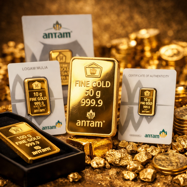 Gambar: Emas antam sebagai salah satu instrumen investasi jangka panjang, ilustrasi dihasilkan melalui OpenAi (2026)