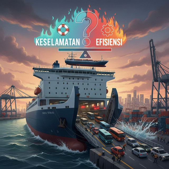 Ilustrasi kapal. Foto: Gemini AI