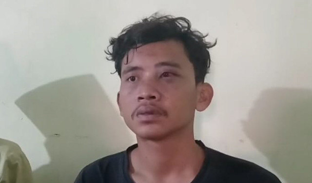 MM saat melapor ke Polres Blora terkait kasus pengeroyokan dan penyiksaan. Foto: Dok. Istimewa