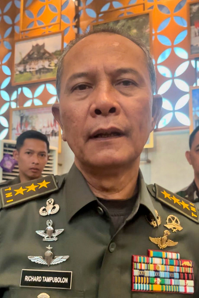 Kepala Staf Umum (Kasum) TNI, Letjen TNI Richard Taruli Horja Tampubolon di Kantor Kemendagri, Jakarta Pusat, Rabu (11/2/2026). Foto: Nasywa Athifah/kumparan