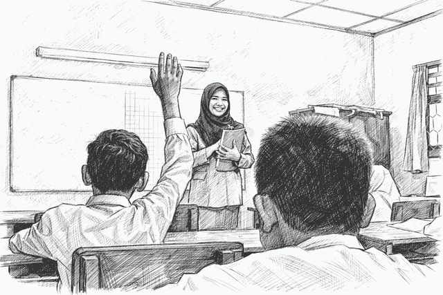 Guru penentu masa depan, layak diperhatikan dan dimuliakan. Foto: Generated AI