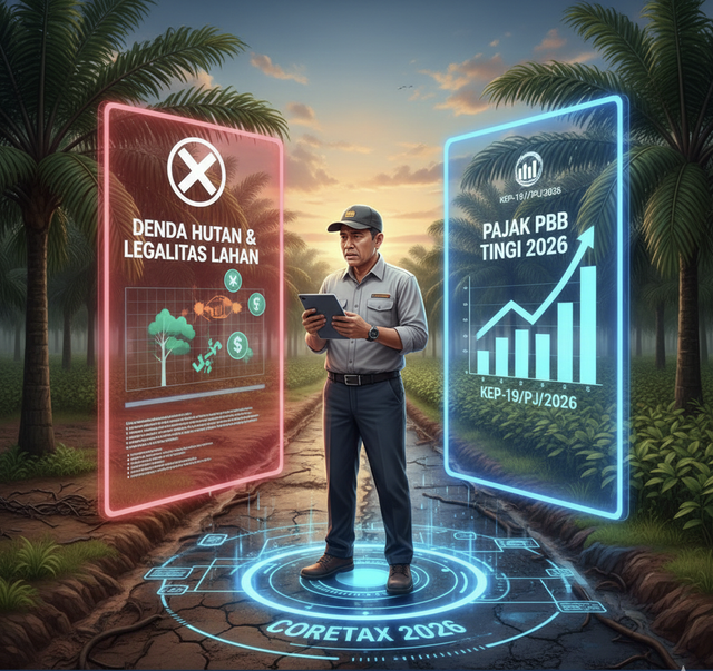 Dilema Sawit 2026: Denda Hutan vs Pajak Tinggi. Ilustrasi: Freepik