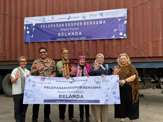Eximbank lepas ekspor bersama ke Belanda, di Jakarta, Rabu (11/2/2026). Foto: Eximbank