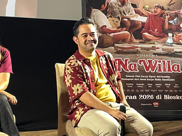 Ryan Adriandhy saat konferensi pers peluncuran trailer dan poster Na Willa di XXI Plaza Senayan, Jakarta Pusat, Kamis (12/2/2026). Foto: Salsha Okta Fairuz/kumparan
