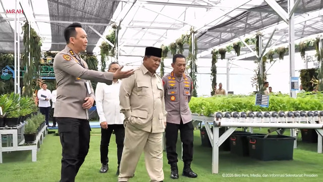 Presiden Prabowo menghadiri peresmian 1.072 SPPG dan 18 Gudang Ketahanan Pangan serta Groundbreaking 107 SPPG Polri, (13/2). Foto: YouTube/ Sekretariat Presiden