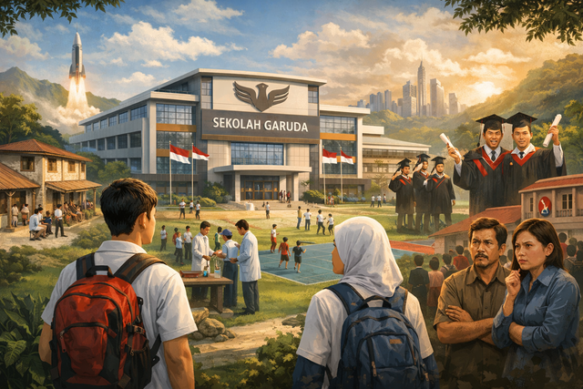 Negara ingin menciptakan anak bangsa yang tangguh, adaptif, dan kompetitif. Gagasan ini terdengar ideal, tetapi publik menunggu bukti konkret di lapangan. Foto: ChatGPT