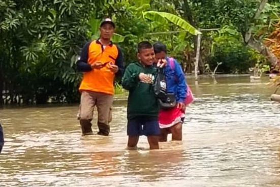 Kondisi banjir di Kabupaten Grobogan, Jawa Tengah.  Foto: BPBD Jateng