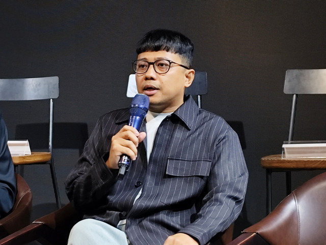 Muhadkly Acho saat acara konferensi pers first look dan poster film Gak Ada Matinya! di kawasan Jakarta Selatan, Rabu (18/2/2026). Foto: Salsha Okta Fairuz/kumparan