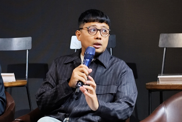 Muhadkly Acho saat acara konferensi pers first look dan poster film Gak Ada Matinya! di kawasan Jakarta Selatan, Rabu (18/2/2026). Foto: Salsha Okta Fairuz/kumparan