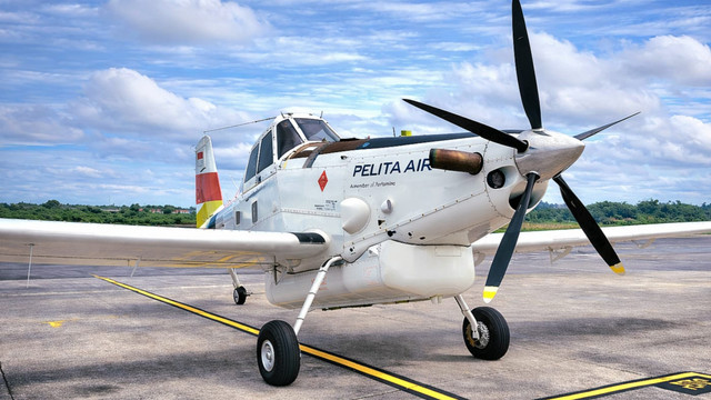 Pesawat Pelita Air AT-802 PK-PAA, armada khusus pengantaran BBM Satu Harga ke wilayah perbatasan yang jatuh. Foto: Dok. Pelita Air