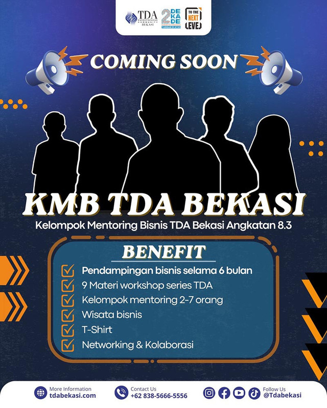 Dorong UMKM Naik Kelas, TDA Bekasi Gelar Kelompok Mentoring Bisnis 8.3