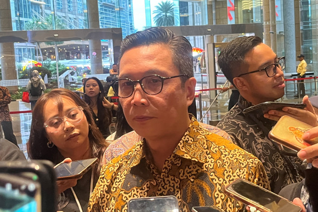 Pejabat Sementara (Pjs) Direktur Utama BEI Jeffrey Hendrik di Gedung BEI, Jumat (20/2/2026). Foto: Widya Islamiati/kumparan