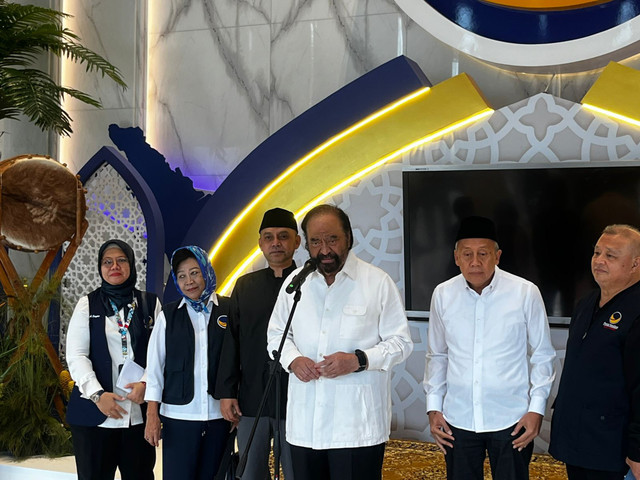 Ketua Umum Nasdem Surya Paloh saat ditemui di Nasdem Tower, Menteng, Jakarta Pusat, Sabtu (21/2). Foto: Rayyan/Kumparan