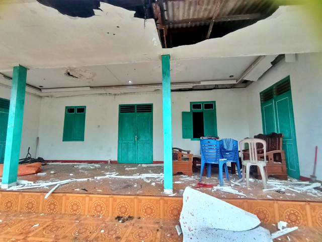 Rumah warga yang rusak akibat ledakan mercon. Foto: Dok. Istimewa