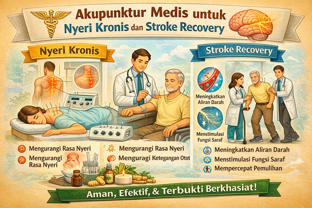 Ilustrasi Akupunktur Medis (Sumber Gambar: ChatGPT AI)