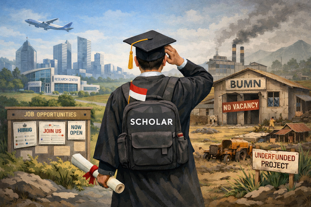 Ilustrasi penerima beasiswa. Foto: Generated by AI