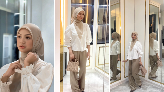 OOTD Nashwa Zahira dengan outfit dari Shopee Big Ramadan Sale. Foto: dok. Istimewa