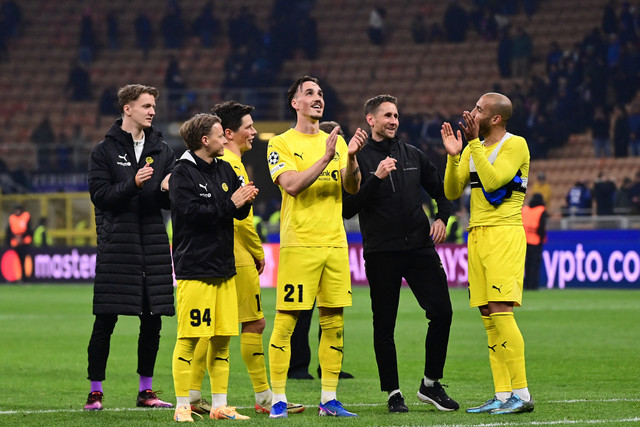Inter Milan tersingkir dari Liga Champions setelah takluk 1-2 dari Bodo/Glimt pada leg kedua play-off 16 besar di Giuseppe Meazza, Rabu (25/2/2026) dini hari WIB. Foto: Piero Cruciatti/AFP