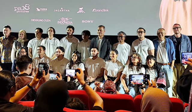 Konferensi pers cast reveal dan teaser perdana Laut Bercerita di kawasan Jakarta Pusat, Selasa (24/2/2026). Foto: Salsha Okta Fairuz/kumparan